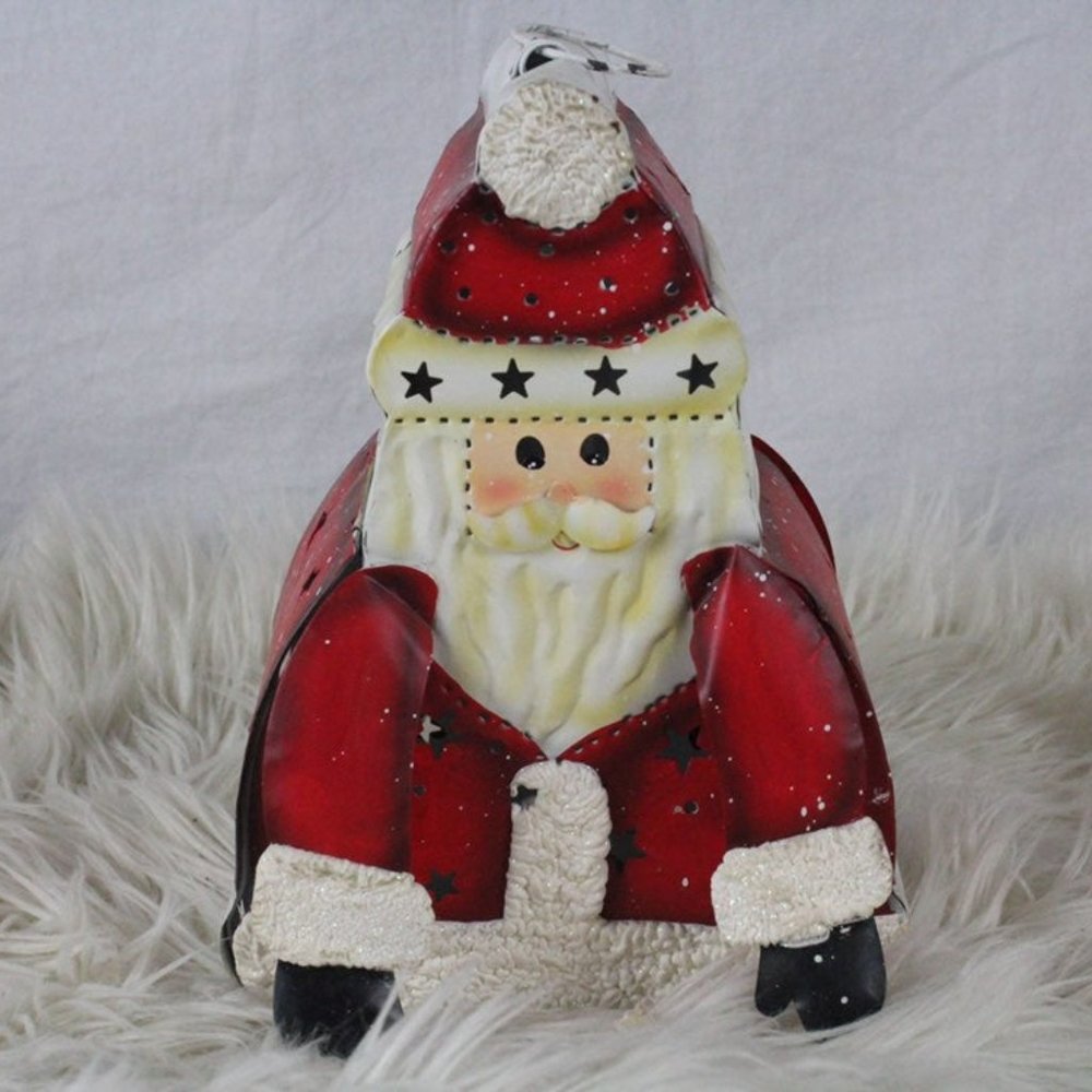 Christmas santa tea light candle holder